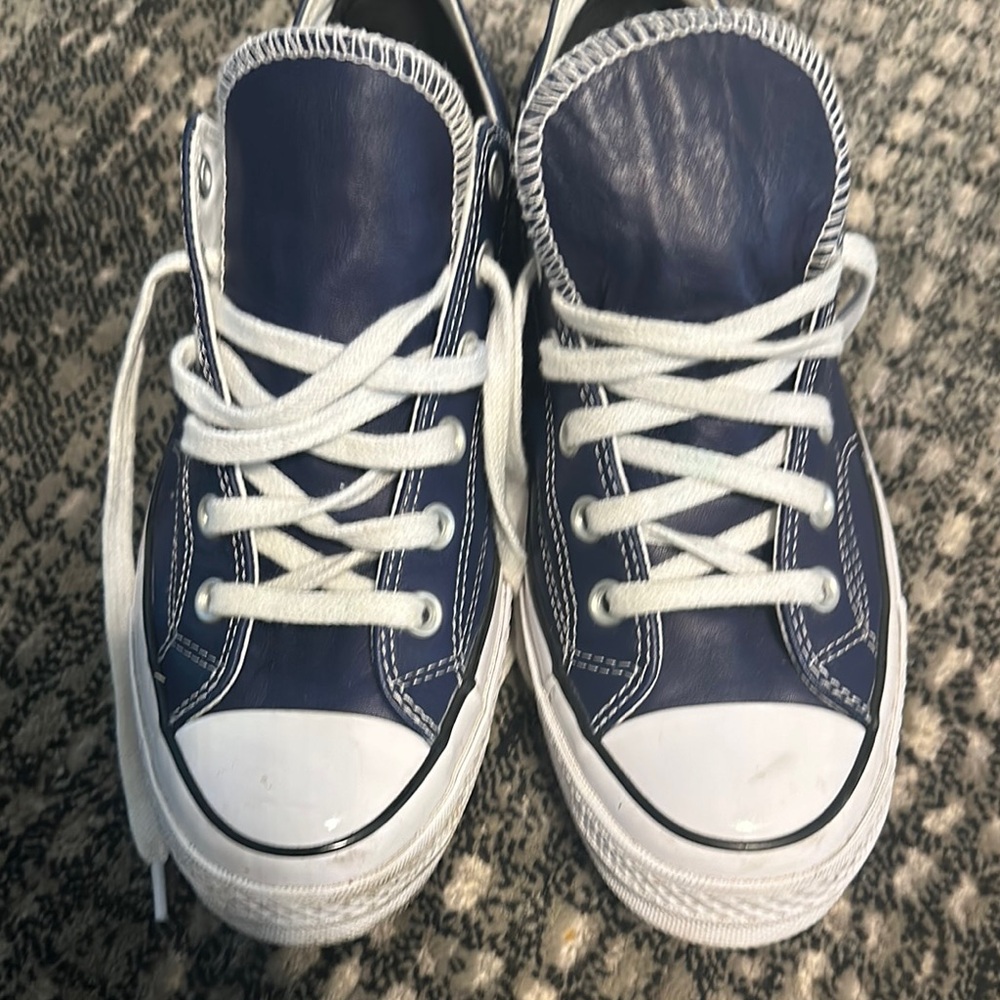 Converse Blue and White Sneakers Classic Low-Top Design